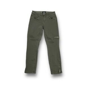 Paige Daryn Ankle Zip Olive Green Zip Pockets Stretch Pants‎ Size 29 / 29 x 27
